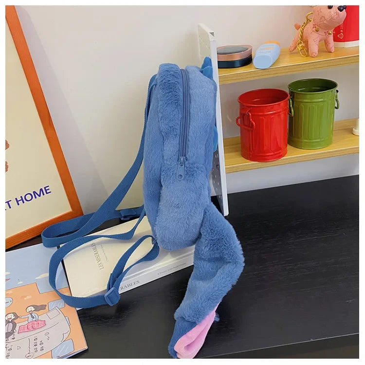 HOT Stitch See-through Bag Plush Doll Backpack Girls Large Capacity Cute Funny Backpack Anime Kawaii Cartoon School Bag Mochila