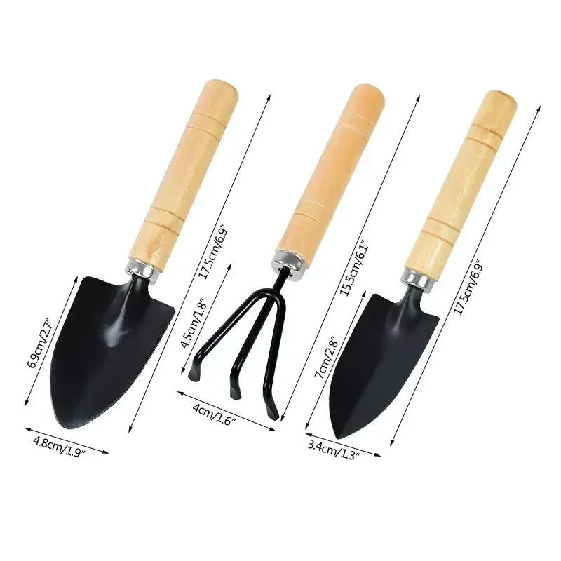 3Pcs/Set Mini Garden Tool Set For Garden Plants Flower Pot Cactus Vegetables Digging Weeding Indoor Small Plants Garden Tools