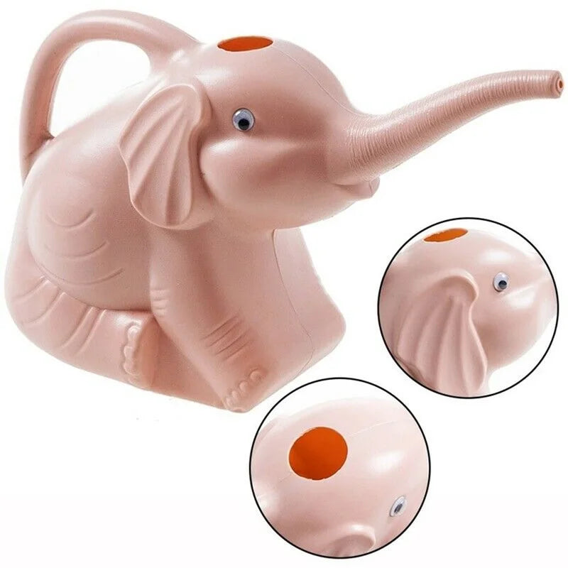 Cute Plastic Elephant Shape Watering Pot Can Plant Outdoor Irrigation Home Accessories Gardening Tools Equipment Garden Supplies