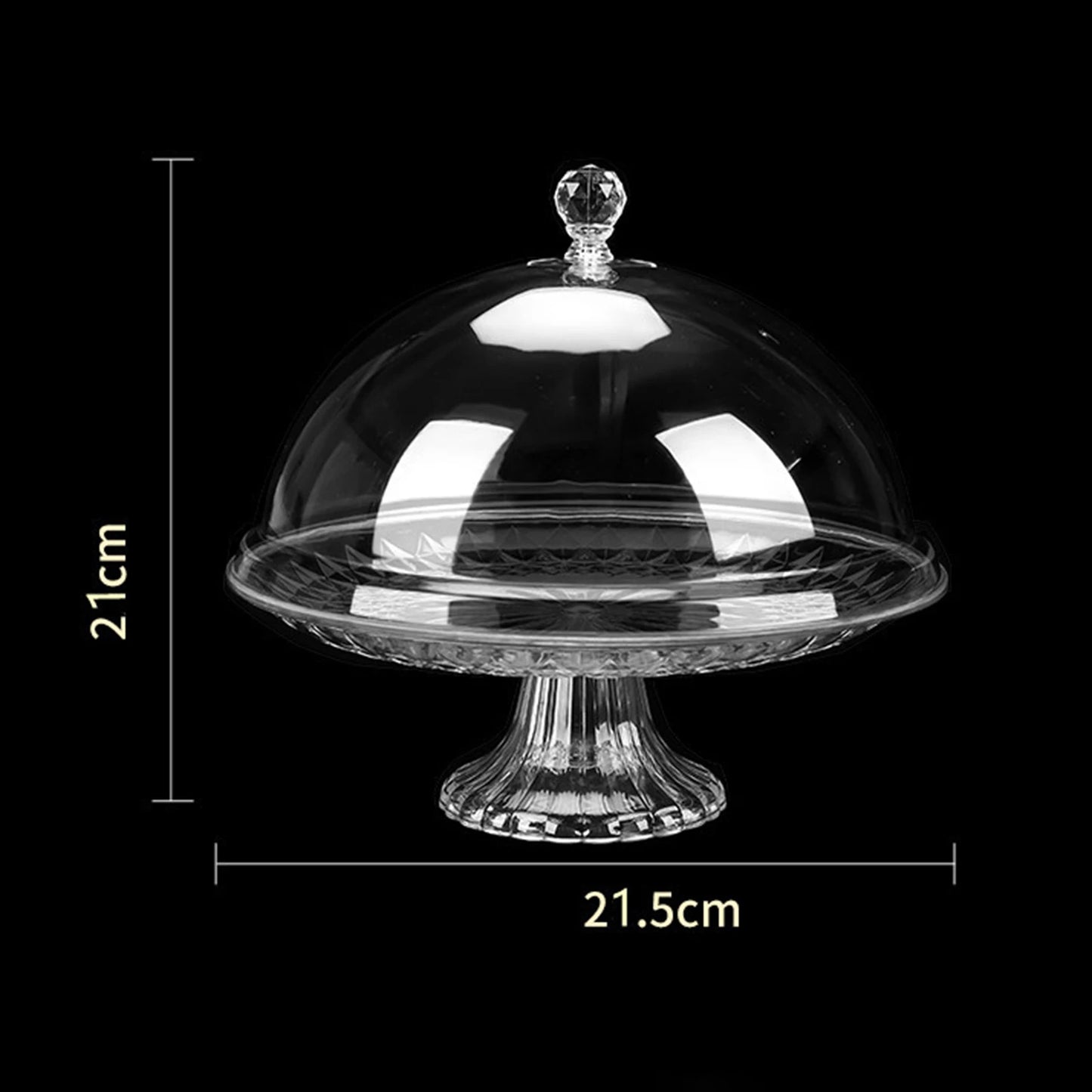 Cake Plate with Dome Serving Cookie Platter Drop Resistant Protective Dessert Storage Cake Stand for Dining Rooms