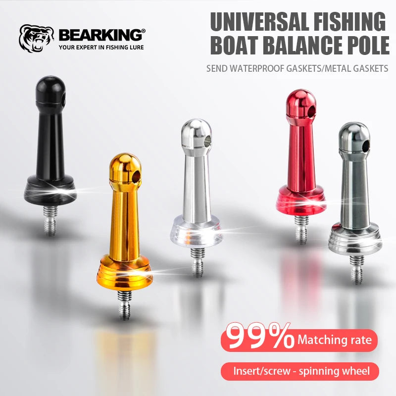 BEARKING Universal Fishing Wheel Balance Rod Anti Collision Insertion Screw in Equipped with Gasket Waterproof Rubber Ring