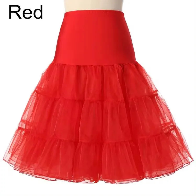 Fast Shipping Free 50s Cosplay Petticoat Rockabilly Dress Crinoline for Woman Wedding Bridal Underskirt Rockabilly Tutu