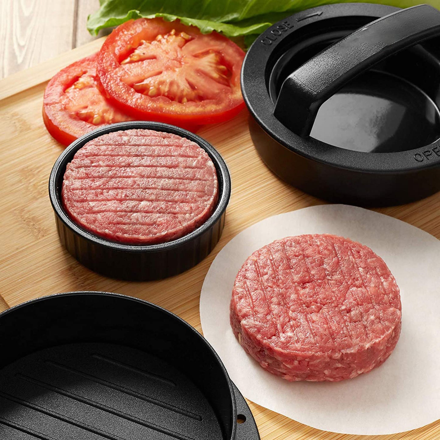 Hamburger Meat Press Maker Round Shape Non-Stick Stuffed Burger Patties Beef Grill Pie Press Mould Maker Kitchen Accessories