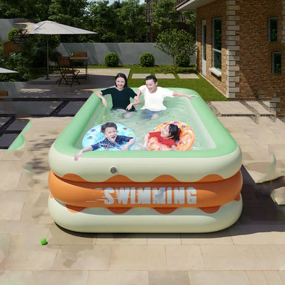 Inflatable Large Family Swimming Pool with Slide, Children's Swimming Pool, Courtyard Use