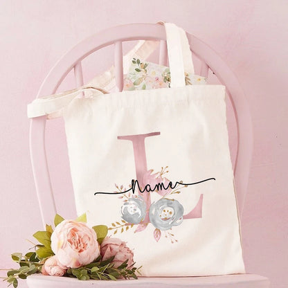 Personalized Bridesmaid Tote Bags Maid of Honor Custom Name  Handbag Bridal Bachelorette Party Gifts Bride Wedding Shoulder Bag