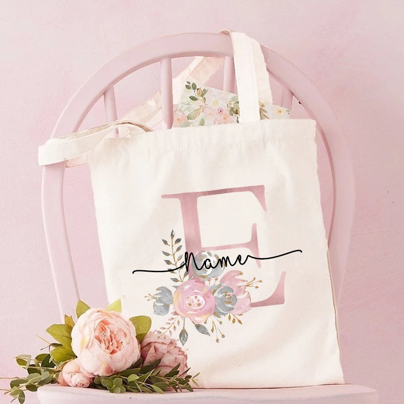 Personalized Bridesmaid Tote Bags Maid of Honor Custom Name  Handbag Bridal Bachelorette Party Gifts Bride Wedding Shoulder Bag