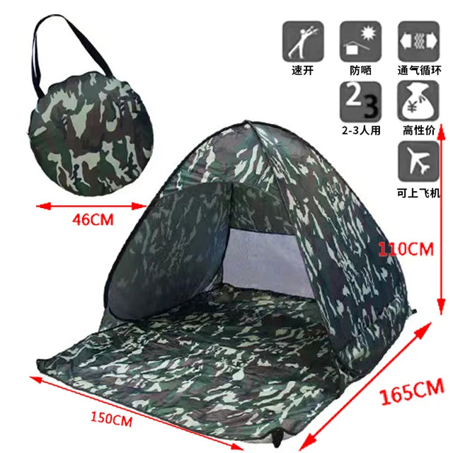 Quick Automatic Opening beach tent sun shelter UV-protective tent shade lightwight pop up open for outdoor camping fishing