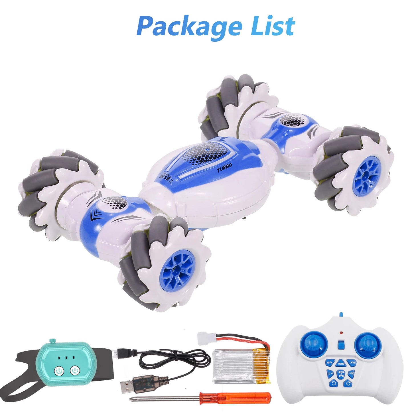 S-012 RC Stunt Car Remote Control Watch Gesture Sensor Deformable Electric Toy Cars  2.4GHz 4WD Rotation kids Christmas  gifts