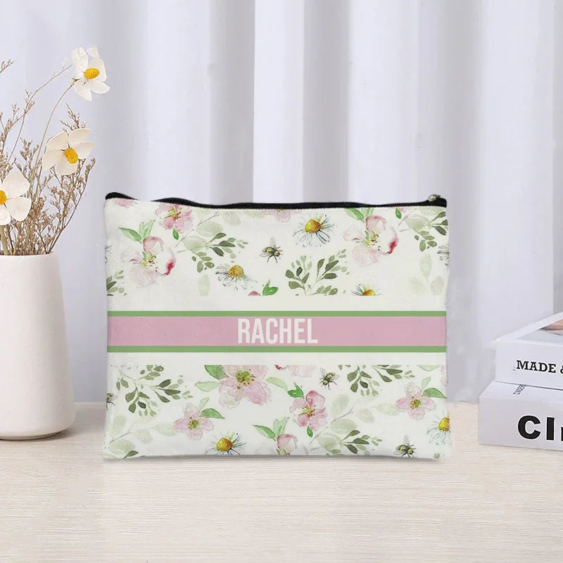 Custom Cosmetic Bag Trendy Women Handbag Luxury Wedding Bridesmaid Gift Name Purse Brand Side Bag for Ladies Travel Toilet Pouch