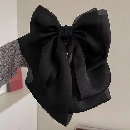 New Korean  Big Size Bow Hair Clip Claw Clamp Women  High Ponytail  Barrettes Headwear Girls Women Hair Accessories