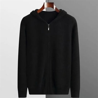 2023 Autumn/Winter New Simple Solid Knitted Cardigan Cashmere Sweater Coat Men's Fashion Fashion Brand Versatile Casual Top Tren