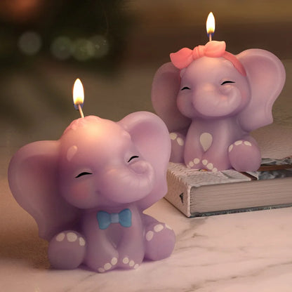 Cartoon Elephant Shape Silicone Mold 3D Snack Scented Candle Mold Home Decor Craft DIY mochi squishy toy moulds