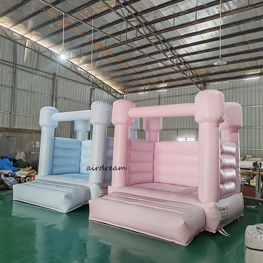 8x8ft Kids Bounce House Indoor Outdoor White Bouncy Castle Toddler Bounce House with Blower Children's Birthday Party Gifts