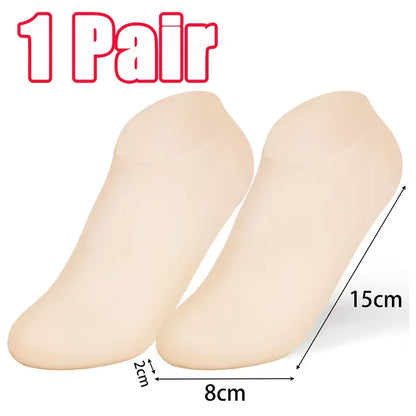 1-5Pairs Silicone Moisturizing Elastic Foot Socks DIY Spa Foot Masks Cracked Dead Skin Protector Reusable Pedicure Cares Tools