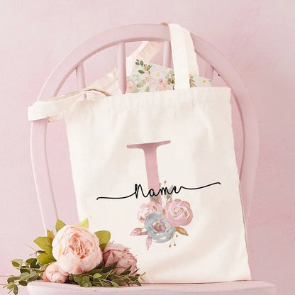 Personalized Bridesmaid Tote Bags Maid of Honor Custom Name  Handbag Bridal Bachelorette Party Gifts Bride Wedding Shoulder Bag