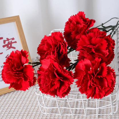 Simulation Carnation Bouquet Living Room Table Home Decoration Wedding Fake Flower Artificial Flower Mother's Day Gift