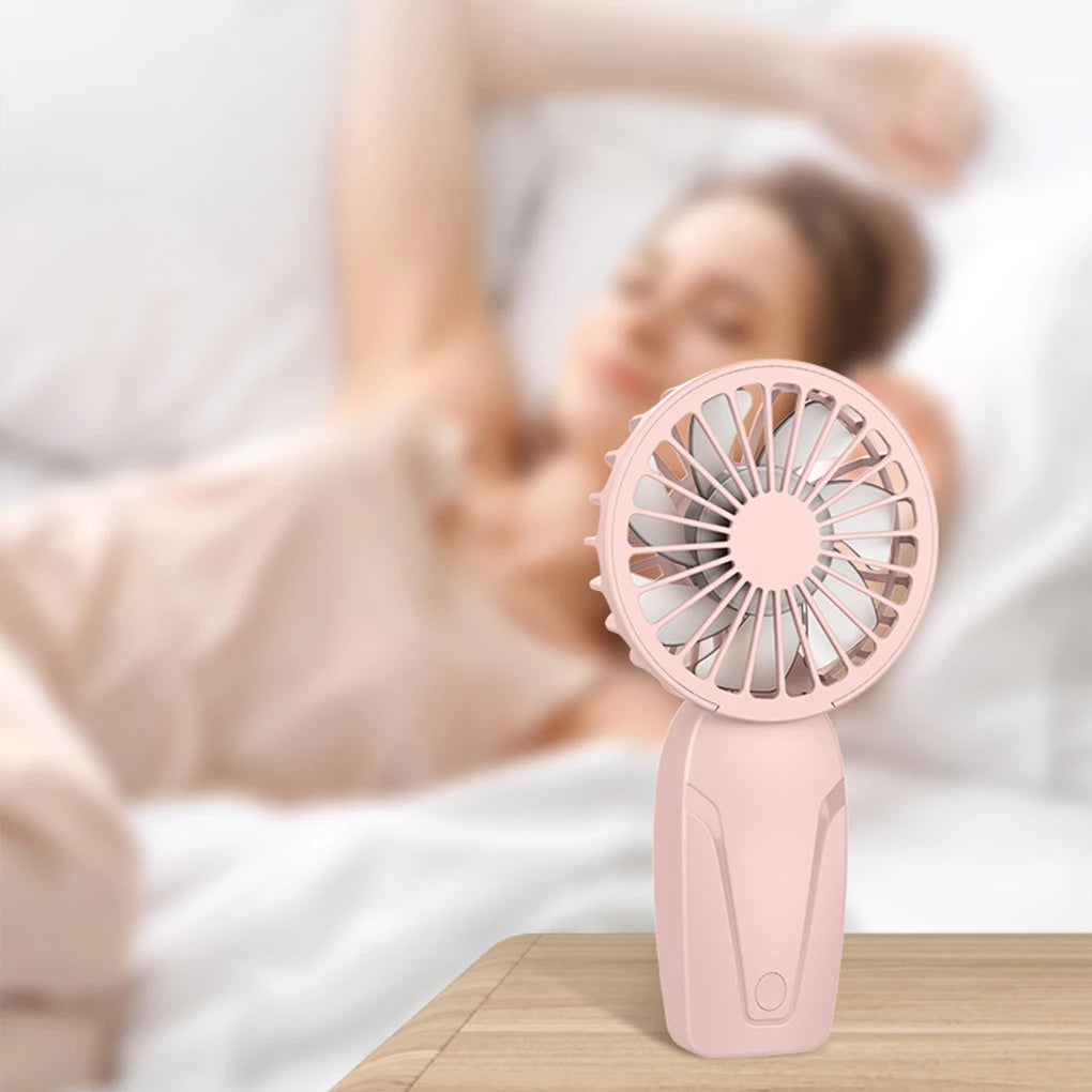 Noise Free Rechargeable Mini Fan For Silent Cooling Experience Lightweight Portable Mini Pocket Fan pink