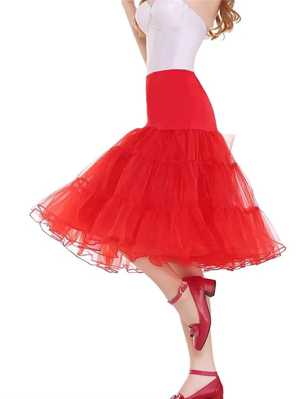 Fast Shipping Free 50s Cosplay Petticoat Rockabilly Dress Crinoline for Woman Wedding Bridal Underskirt Rockabilly Tutu