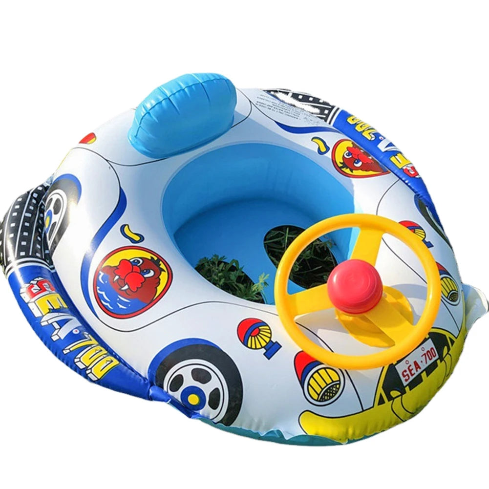 Inflatable Swimming Rings Baby Water Play Games Seat Float Boat Child Swim Circle Fun Pool Bathtub Beach Party Summer Water Toy