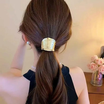 Metal Irregular Concave-Convex Lava Insert Hairpin for Women Retro High-Quality Ponytail Holder Hairpin Headdress