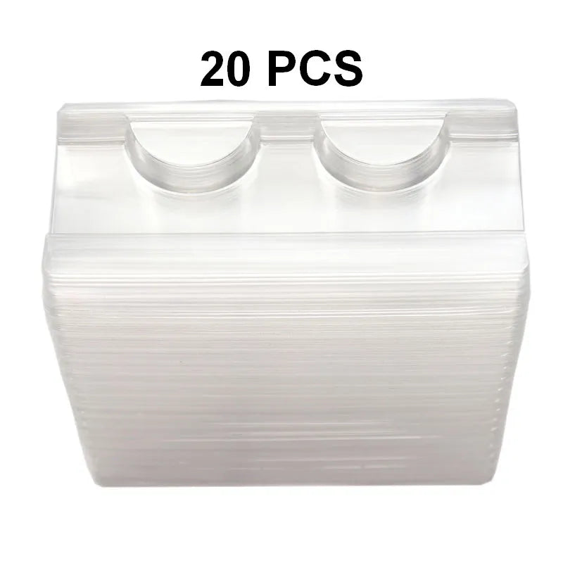 10/500pcs wholesale plastic clear lash tray mink lashes holder eyelash trays for eyelash packaging box package case bulk vendors