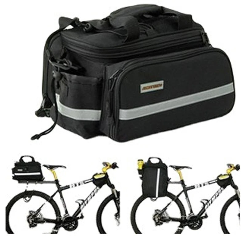 Bike Bag Waterproof Bicycle Backseat Trunk Bag Multi- Function Portable Pack Extendable Cycling Luggage Package