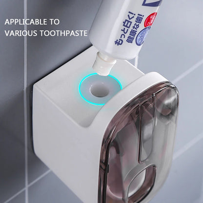 Non Punching And Squeezing Toothpaste Dispenser Fully SAutomatic Household Wall Mounted Toothpaste Dispenser Lazy God Tool Bat