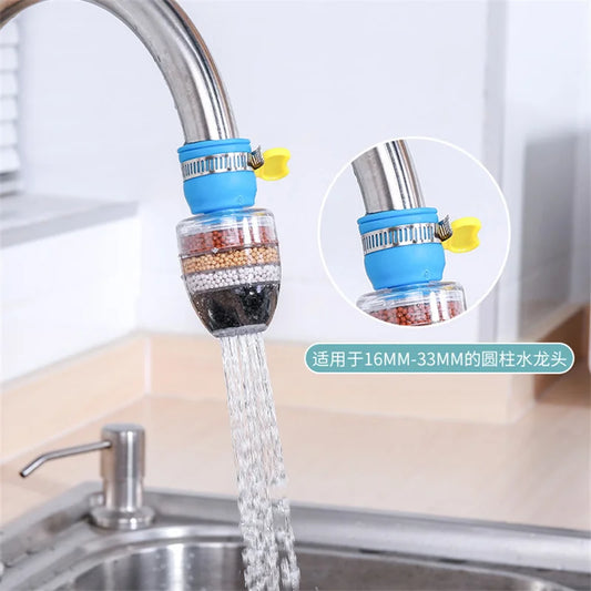 6-layers Water Filter Tap Purifier Medical Stone Coconut Charcoal Nozzle for Faucet Kitchen Accesories Mixer Aerator Bathroom