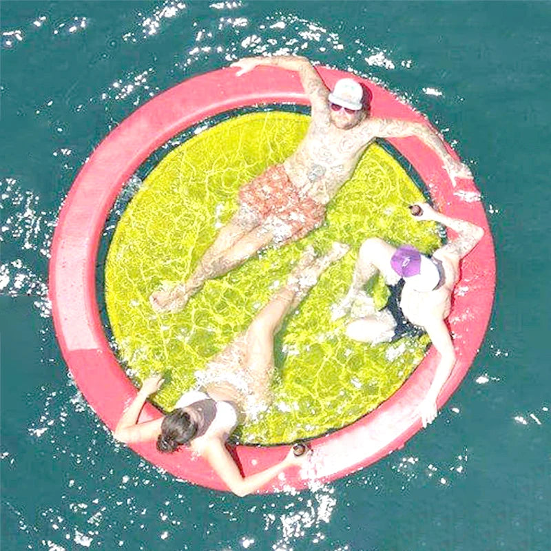 customized Portable Floating Water Hammock with Mesh Float Swimming Lounger Pool Inflatable