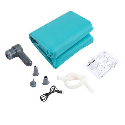 Inflatable Adult Bathtub with Wireless Electric Air Pump for Hot Water Bath Ice Bath Blue / Orange