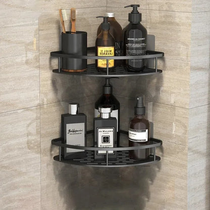 Bathroom Storage Rack No Drill Shelves Wall Mount Corner Shelf Shower Holder For WC Shampoo Organizer Bathroom Accessories