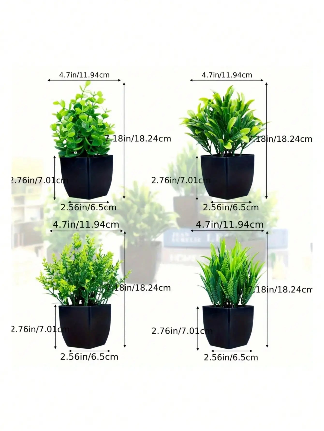 Mini Artificial Eucalyptus Potted Plant for Indoor Home Office