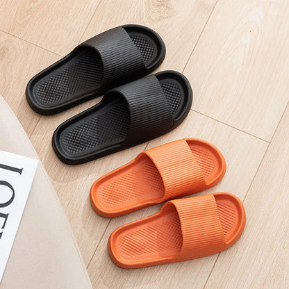 Fashion Men's Women's Slippers EVA Soft Sole Casual Home Light Comfortable Sandals Bathroom Anti-Slip Slippers Beach Flip-Flops