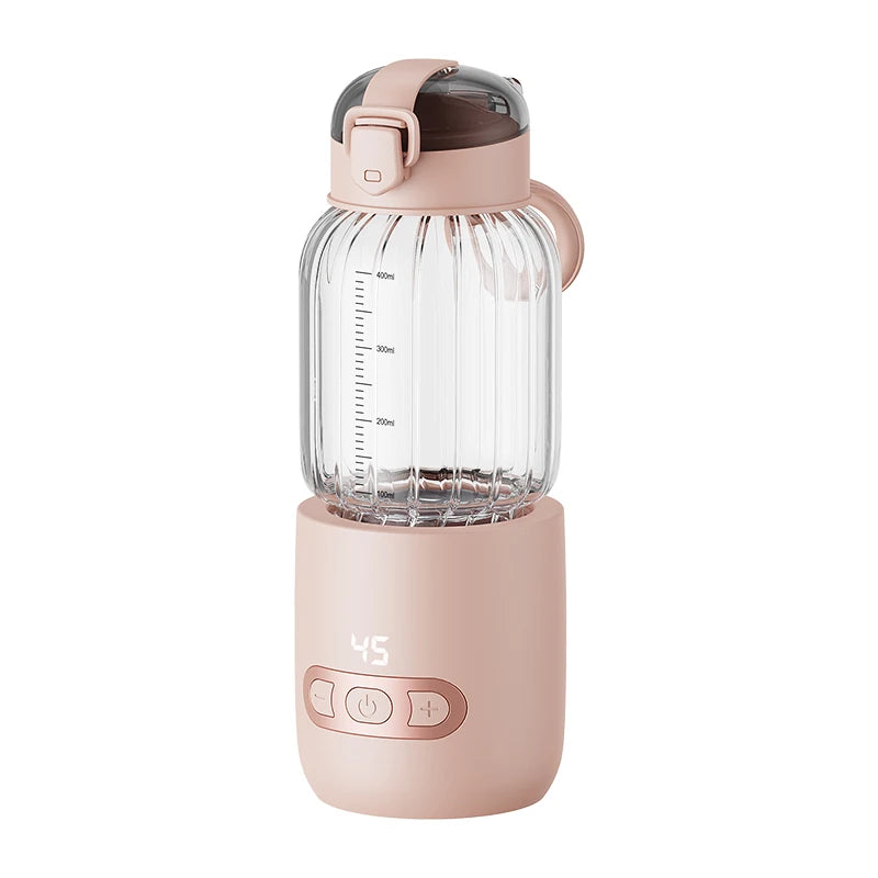 Portable Baby Bottle Warmer 400ML 15000mAh Formula Milk Fast Heating & USB Charging Camping Travel Electric Baby Bottle Heater