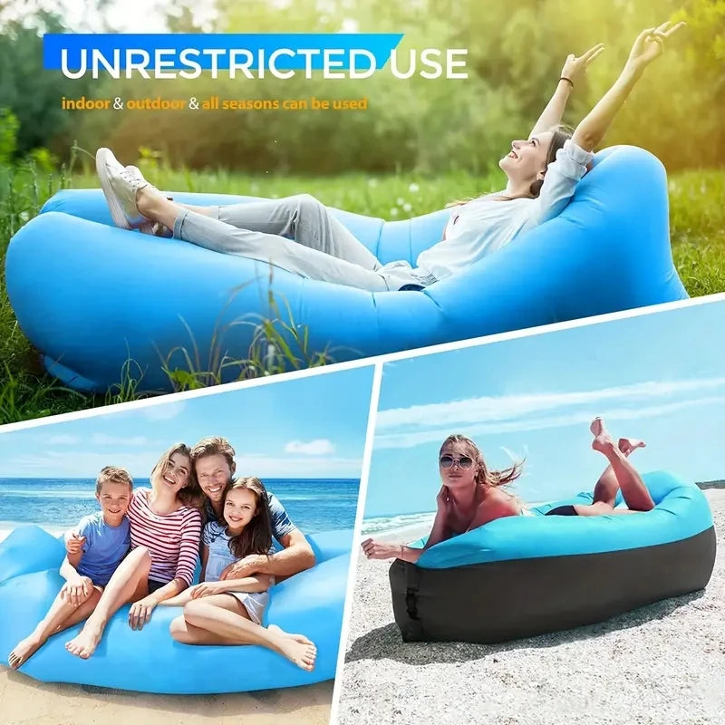 Sofa Outdoor Inflatable Sofa Beach Inflatable Sleeping Bag Foldable Inflatable Bed Camping Bed Air Mattress Camping Equipment