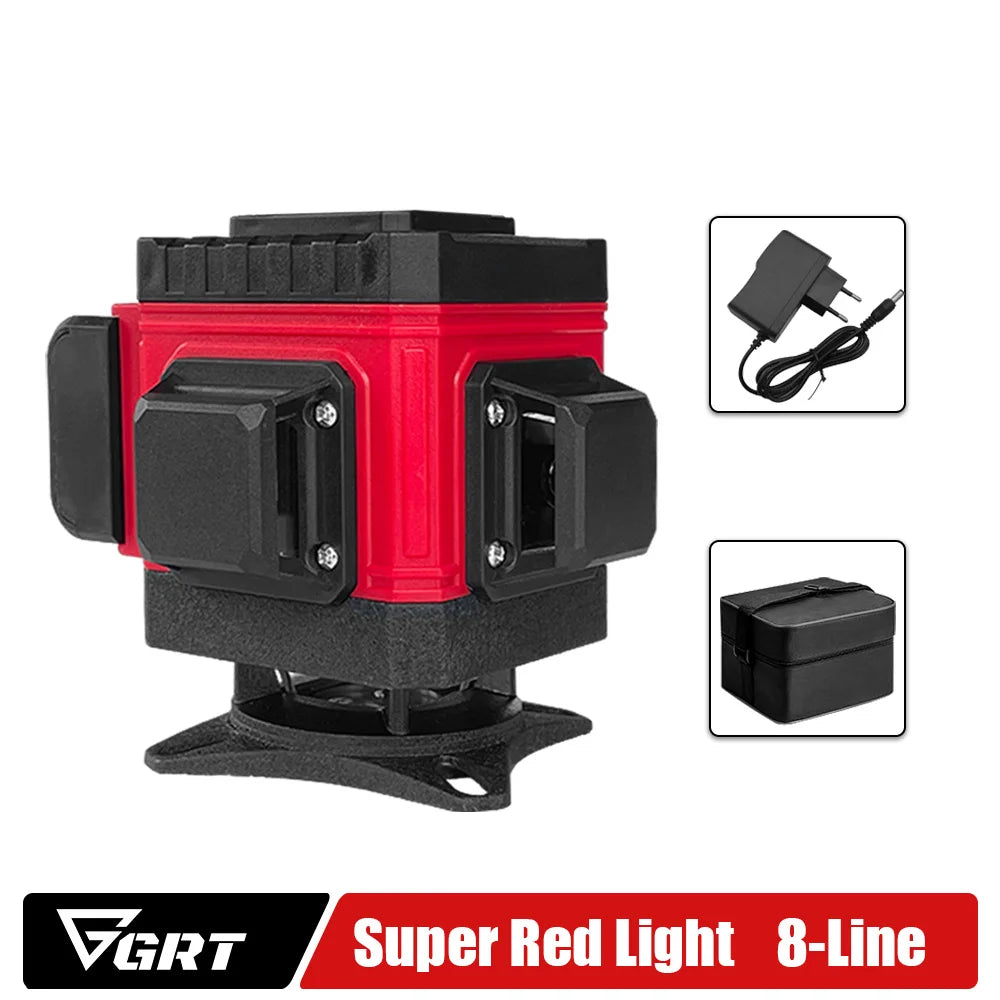 GRT Laser Level 16/12/8 Line Self Leveling 360 Horizontal and Vertical Cross Red Laser Beam Measuring Tool Лазерный уровень