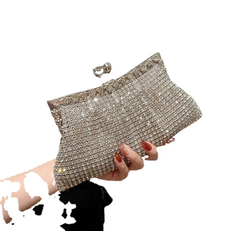 Women Luxury Rhinestone Evening Clutch Bag Detachable Chain Wedding Purse Prom Banquet Handbag Female Elegant Party Shoulder Bag