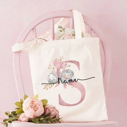 Personalized Bridesmaid Tote Bags Maid of Honor Custom Name  Handbag Bridal Bachelorette Party Gifts Bride Wedding Shoulder Bag