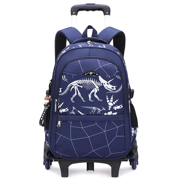 Waterproof School Bags for Boys Trolley Schoolbag Kids' Luggage Book Bags Men Backpack with 6 Wheels Stairs Mochila Escolar Sac