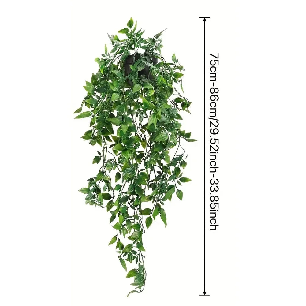 HAOSHICS Artificial Hanging Plant Mandala Vine Fake Potted Plant For Indoor Outdoor Decoration