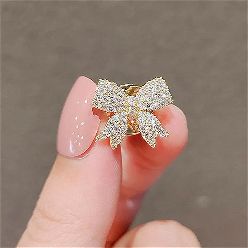 Fashion Brooch Set Flower Bow Brooches for Women Metal Anti-glare Lapel Pin Fixed Clothes Pins Sweater Coat Clothing Accessories