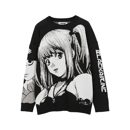 Women Hip Hop Streetwear Harajuku Sweater Vintage Japanese Style Anime Girl Knitted 2023 Cotton Pullover Sweaters Female Clothes