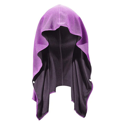 Quick Drying Sports Towel U-shaped Hoodie Cooling Towel Sun Protection Beach Towel for Camping Gym Swimming Running Yoga