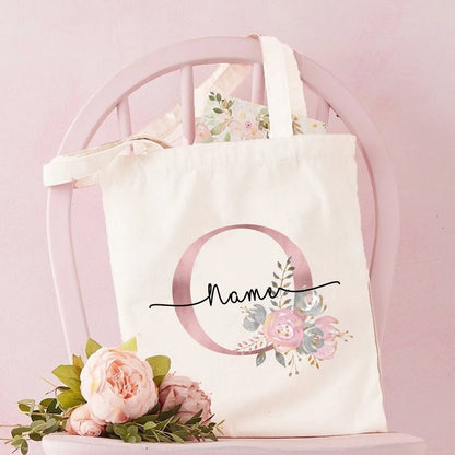 Personalized Bridesmaid Tote Bags Maid of Honor Custom Name  Handbag Bridal Bachelorette Party Gifts Bride Wedding Shoulder Bag