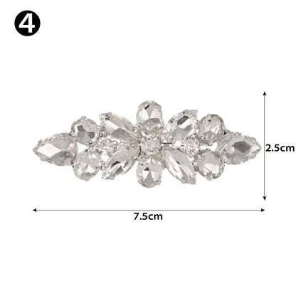 1PC Shiny Crystal Shoes Decorations Clip Women High Heel Rhinestone Charm Buckle Bag Pendant Brooch Wedding Bride Accessories