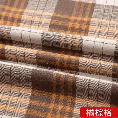 Soft Cotton Plaid Checker Fabric Brushed Flannel Grid Cloth Fabrics By The Half Meter For Shirt Dress Scraf DIY Sewing Clothing