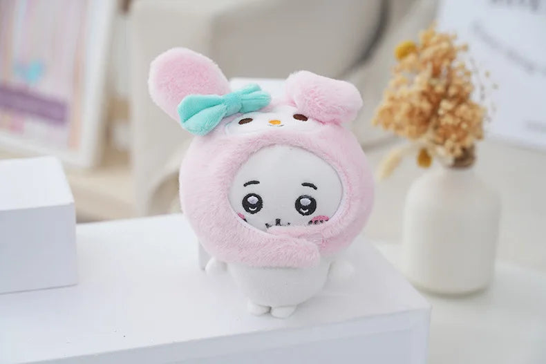 Chiikawa Sanrio's Cross-dressing Doll Hello Kitty Chiikawa Self-mocking Bear Keychain Pendant Decoration Children's Gift