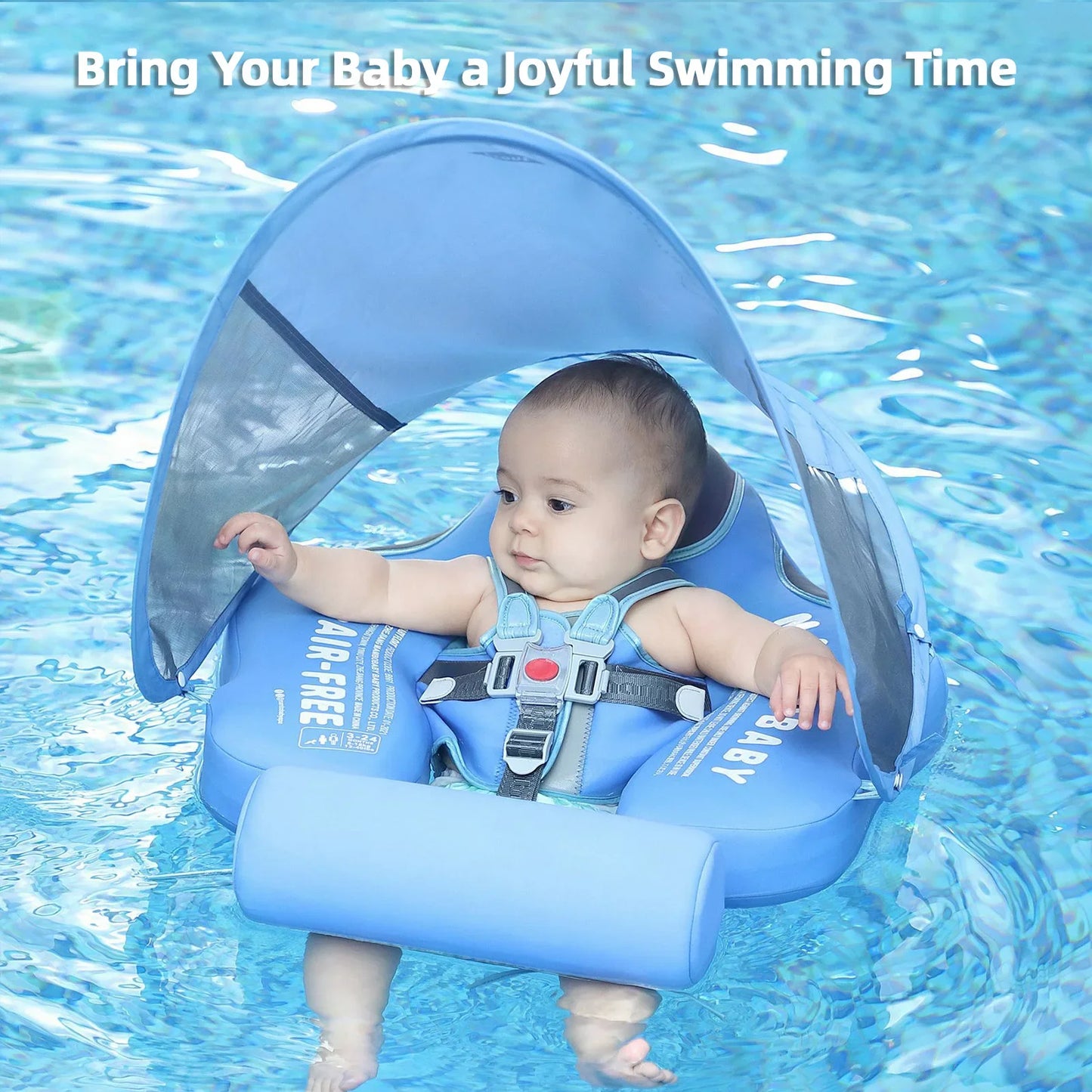 Mambobaby Baby Swim Float Non-inflatable Baby Swimming Float Ring Waterproof Kids Swim Trainer for 3-24 Months Baby Boys Girls