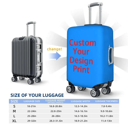 Custom Personalized Custom Photo Logo Luggage Cover Cute Customized DIY Print Suitcase Protector Covers Suit For 18-32 inch