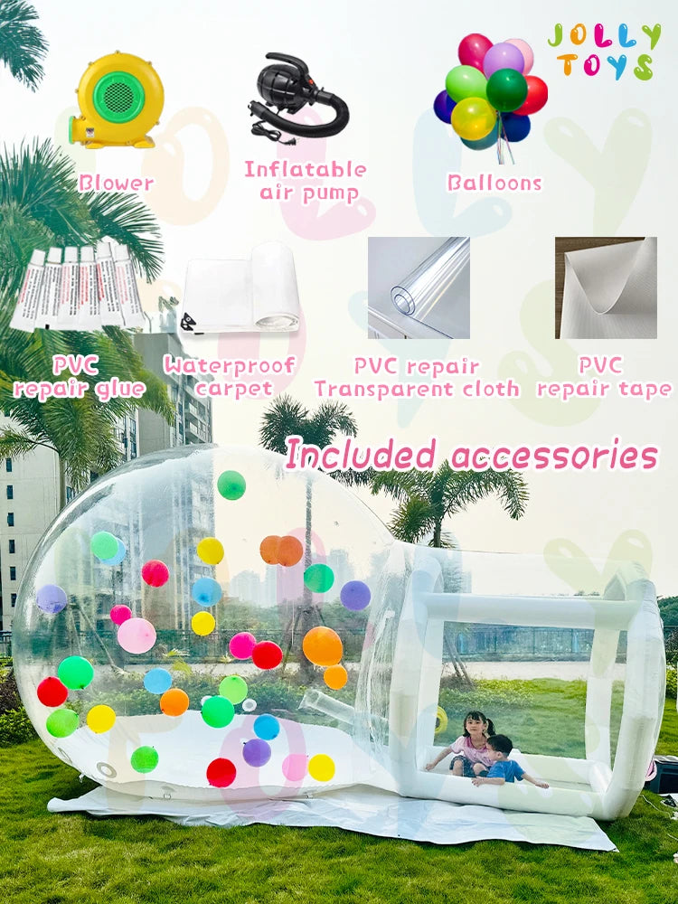 JOLLY TOYS Inflatable Bubble House, PVC material, Mexico overseas warehouse, free delivery only to Mexico